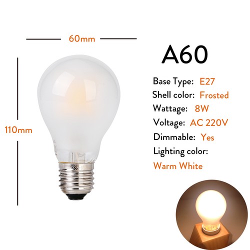 Wholesale 20x Edison LED Bulbs Dimmable Vintage Light E26 E27 E12 E14 6W 8W 10W - Picture 21 of 24