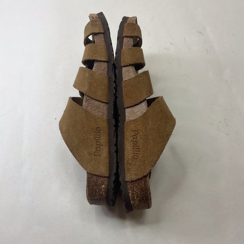 Vintage Birkenstock Sandale Papilliobraun Leder 4 Riemen Erwachsene Größe 42 selten - Bild 9 von 9