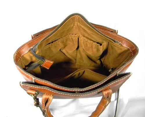 Borsa a tracolla Patricia Nash P45901 in pelle marrone chiaro - ottime condizioni - Foto 10 di 11