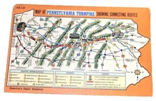 Pennsylvania Turnpike Roadmap Standard Oil Stations  Howard Johnson Restaurants