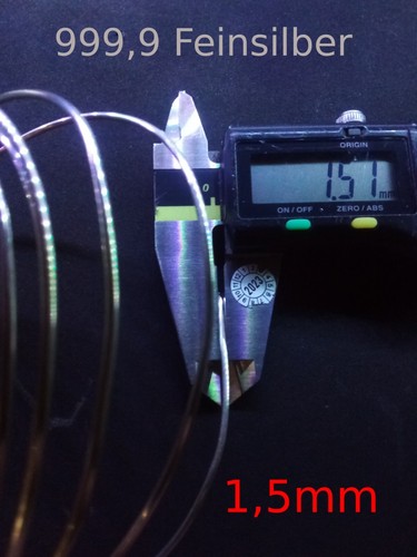 Silberdraht 999,9 Fein Silber 0,2 bis 1,5 mm Kunst Schmuck Handwerk Feinsilber - Bild 10 von 47