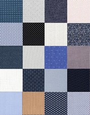 100% Cotton Fabric, 6.5"  X 20 Charm Squares Dolls House Small Geometrics Spots