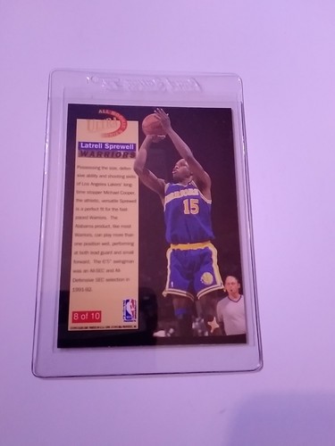 1992-93 Fleer Ultra - All Rookie Series #8 Latrell Sprewell (RC) - Picture 2 of 2