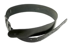 GUITAR STRAP CUSTOM HANDMADE LEATHER PLAIN BLACK BY AMERICAN HANDCRAFTED LEATHER