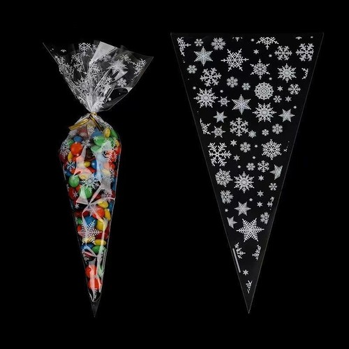 100stk/200stk.Weihnachten.Spitztüten.,.16.x.30cm.Süßigkeiten.Tüten.mit.Bind.Neu - Bild 2 von 6