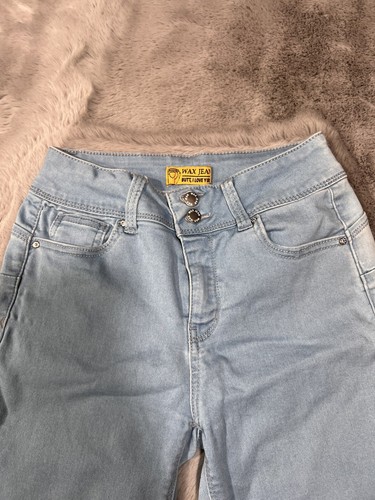 Wax Jeans But I Love You Girls Shorts Size M Blue - Picture 9 of 15