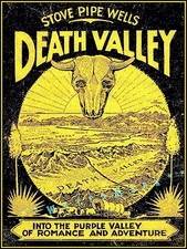 Death Valley California 1950 Stovepipe Wells Vintage Poster Print Desert Travel