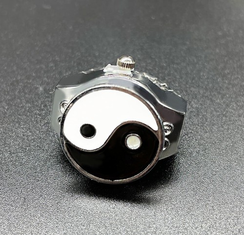 TAIJI Yin and Yang Gossip Ring Watch Fashion Retractable Strap - Picture 3 of 7