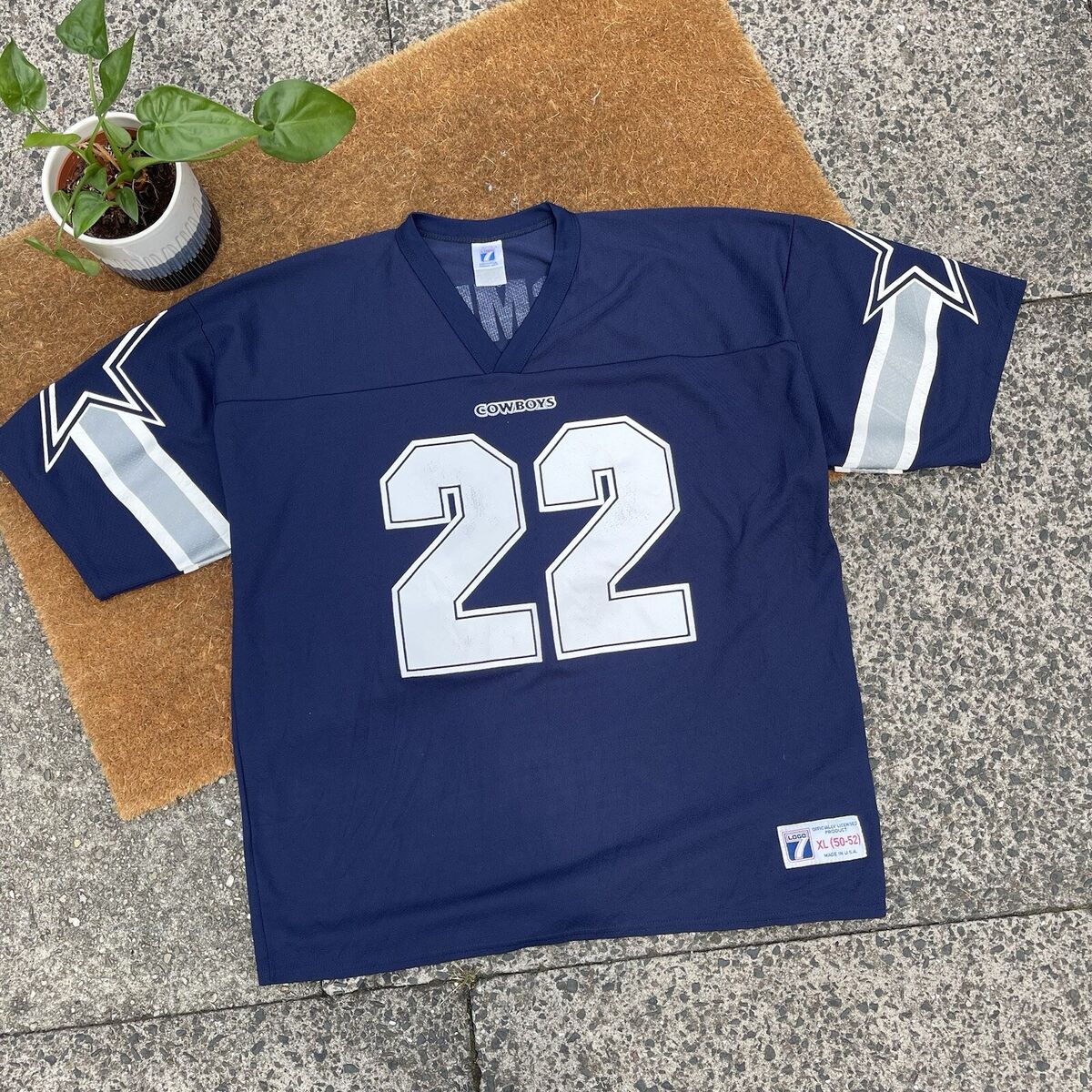 Vintage American Football Mesh Jersey XL Cropped Tshirt Logo Vintage American Football Mesh Jersey XL Cropped Tshirt Logo