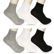 New 6-12 Pairs Men Women Casual Sports Ankle Quarter Crew Thin Socks Cotton
