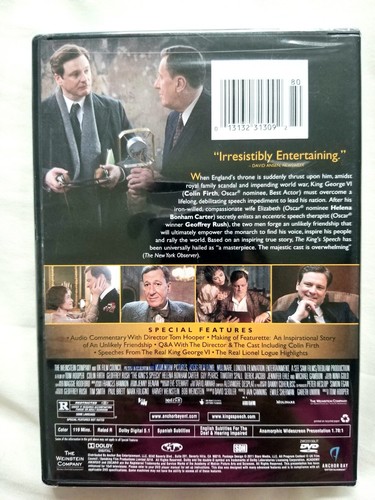 NEW DVD The King's Speech  SPECIAL FEATURES Colin Firth Helena Bonham Carter - Bild 2 von 7