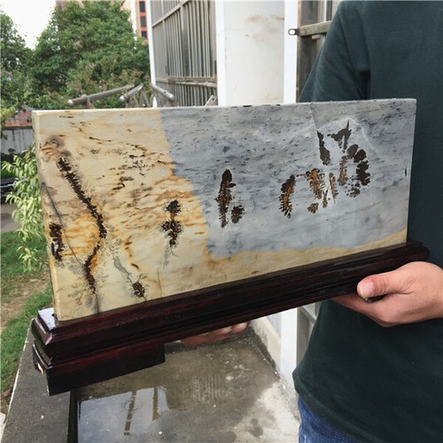 Piedra de pintura china de 8,99 lb con hermoso patrón artículo de decoración X469 - Imagen 6 de 11