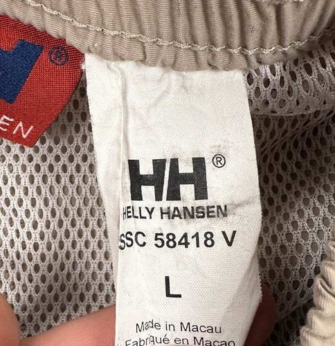 Helly Hansen Cargo Shorts Trunks Men's Large Beige Mesh Lined Drawstring Swim - Picture 7 of 8