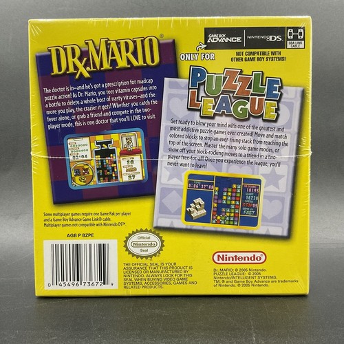 Dr. Mario & Puzzle League GBA Game Boy Advance 2005 GBA NEW Factory SEALED Clean - Picture 2 of 6