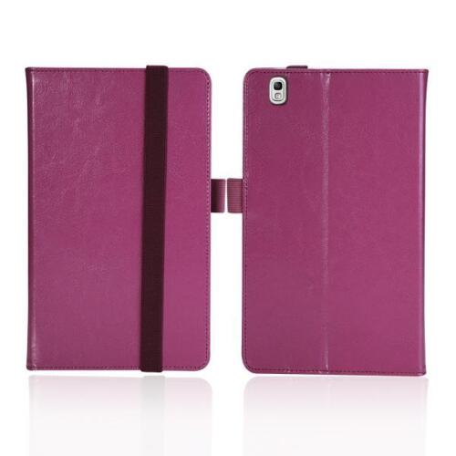 For SAMSUNG GALAXY TAB Pro 8.4" Purple Leather Folio Case with Credit Card Slots - Picture 2 of 7