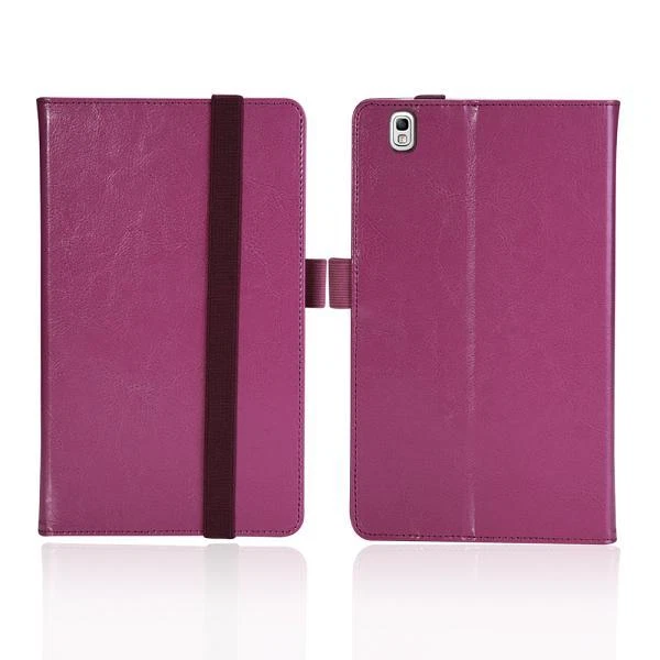 For SAMSUNG GALAXY TAB Pro 8.4" Purple Leather Folio Case with Credit Card Slots - Image 2 of 4