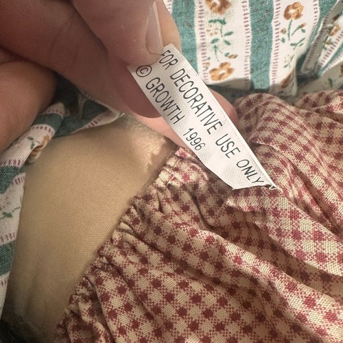 Muñeca ángel vintage de tela "lista de tareas" - Imagen 5 de 5