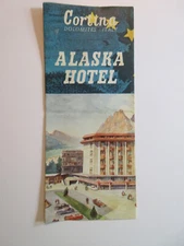 vintage ALASKA HOTEL ski resort CORTINA ITALY travel brochure