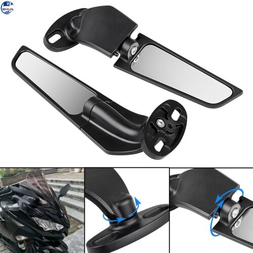 For BMW S1000RR Rearview Mirrors Wind Wing Adjustable Rotating Rearview Mirror - Picture 2 of 23
