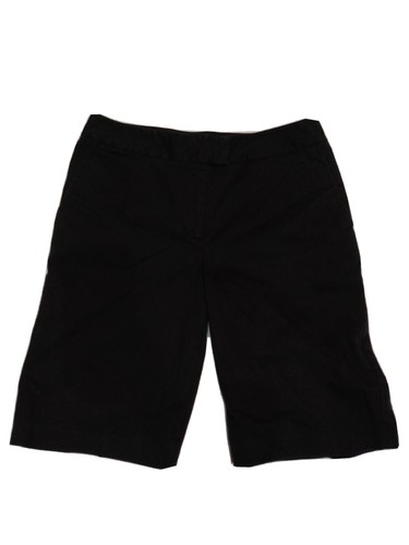LIZ CLAIBORNE - JACKIE - WOMEN'S FLAT FRONT BLACK BERMUDA SHORTS - SIZE 6 - Picture 4 of 5