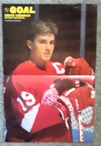 Steve Yzerman 1990 Hockey GOAL Magazine pull out poster - Picture 1 of 2