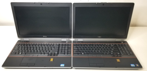 Lot of (2) Dell Latitude E6520 Intel i7-2640M 2.8GHz 16GB ram No Battery/OS/HDD