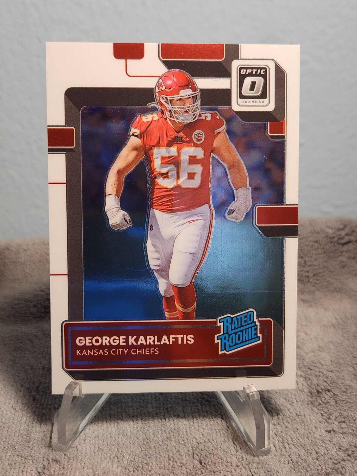 2022 Panini Donruss Optic - Rated Rookie #256 George Karlaftis (RC) - Chiefs 