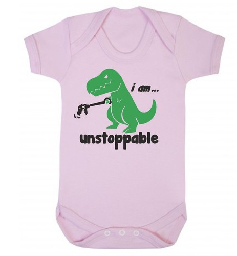 Traje de bebé I AM UNSTOPPABLE Chaleco de crecimiento bebé Divertido T-Rex Baby Shower Lindo Regalo - Imagen 3 de 13