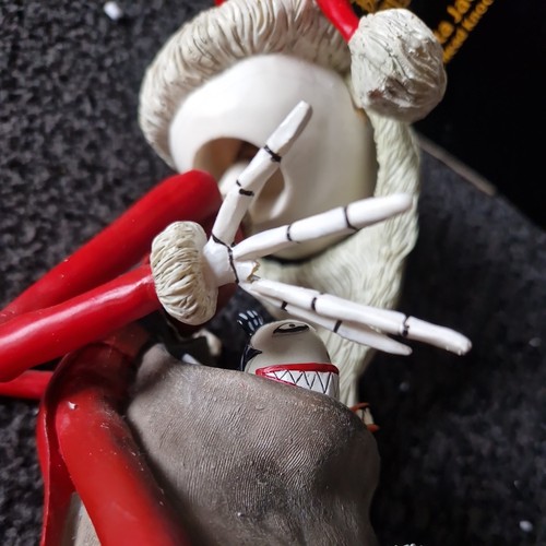 NECA The Nightmare Before Christmas Santa Jack Resin Head Knocker Bobblehead New - Foto 14 di 14