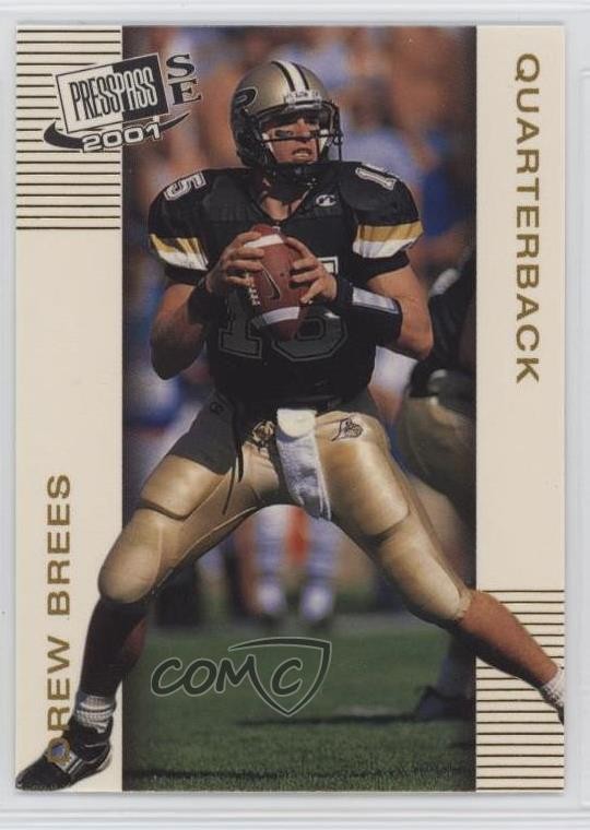 2001 Press Pass SE Gold Drew Brees #2 Rookie RC HOF 10k8