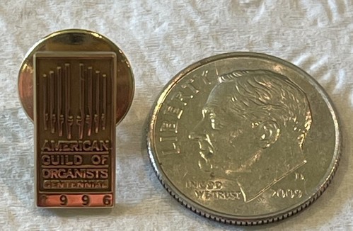 American Guild Of Organists Centenario 1996 Spilla 1/10 10K Oro Giallo OC Tanner - Foto 2 di 6
