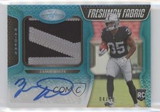 2022 Certified Freshman Fabric Signatures Mirror Teal 4/50 Zamir White Auto 07lk