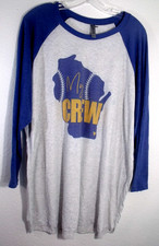 Next Level Men's 3/4 Sleeve Raglan Baseball T- Shirt My Crew Size XXL New