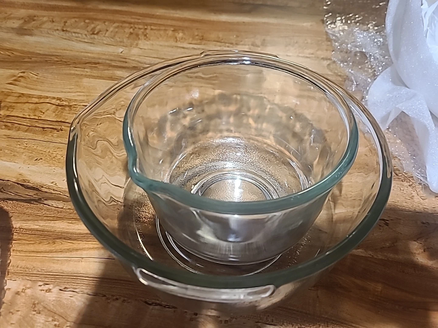 Set-2 Glass Mixing Bowls for Vintage Oster Regency Kitchen Center W/Spouts