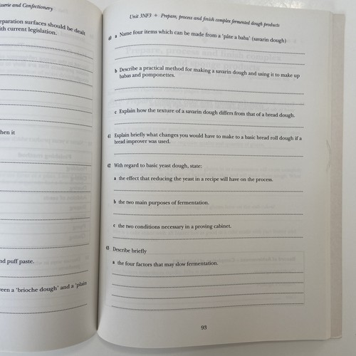 Patisserie & Confectionery NVQ / SVQ Level 3 Workbook by Victor Cesarani (Paperb - Picture 5 of 5