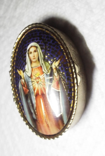 VINTAGE MALTESE CROSS ISRAEL & BLESSED MOTHER TRINKET BOX ITALY READ!!!! - Picture 18 of 19