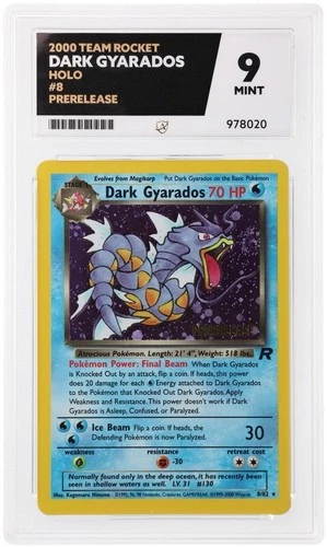 Pokémon TCG Dark Gyarados prerelease ACE 9 2000 Team rocket 8/82 Holo Rare