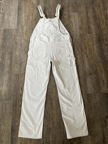 Carhartt LOOSE FIT Size Small 4-6 Canvas Denim Jean Overalls Bibs Pants Knee Pad - Picture 4 of 11
