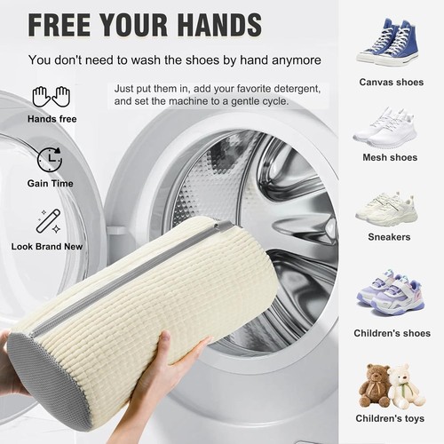 2-Pack Shoe Washing Bags - Washer & Dryer Safe, Protects Shoes from Scratches - Picture 2 of 19