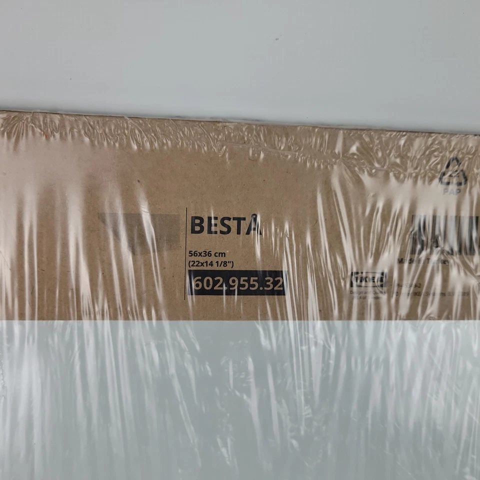Lot Of 2 Brand New IKEA BESTA 22x14 1/8” Shelf Glass Shelf - Image 2 of 4