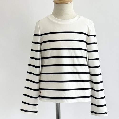 Polo Ralph Lauren Little Girls Nylon Striped Shirt, Ivory/Black, Size 5 NWT