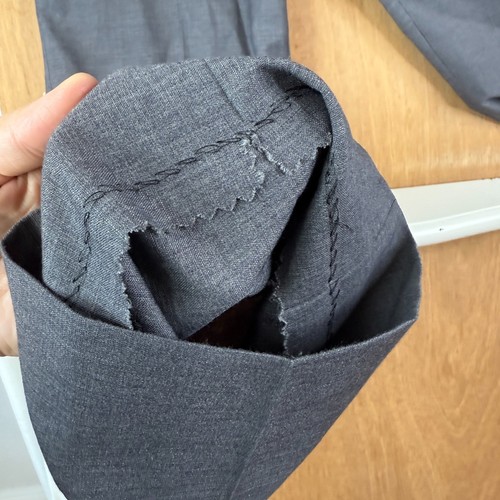 Pronto Uomo Suit Mens 44L Gray 2 Button Wool Polyester Blend 3 Piece Pants 36x31 - Picture 20 of 24