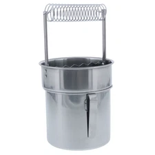 US Art Supply Deluxe Brush Cleaner with Wash Tank Stainless Steel Spiral Holder