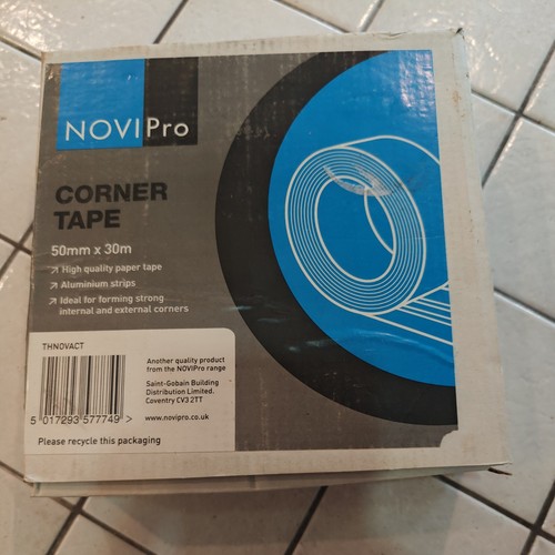 NOVIPro Eckband 50 mm x 30 m hochwertiges Papierklebeband mit Aluminiumstreifen