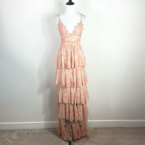 Alice McCall Dress Love Is Love Tiered Lace Maxi Gown Size 2 US - Picture 8 of 13