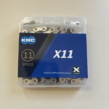 KMC X11 11-Speed 118L Bike Chain Gray Stretch-Proof fits Campy SRAM Shimano