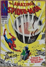 Amazing Spider-Man #61 NM Signed By John Romita Sr. ( 1st Gwen Stacy cover) 