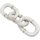 A&B Home 70676 Anita White/Gold Marble Chain Decor