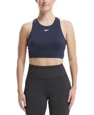 Reebok Identity Train Vector Sport Bralette Womens Large Navy Rbk-Dry FTS1135