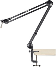 MBA38 38" Microphone Boom Arm Studio Podcast USB Mic Stand W/Desk Clamp